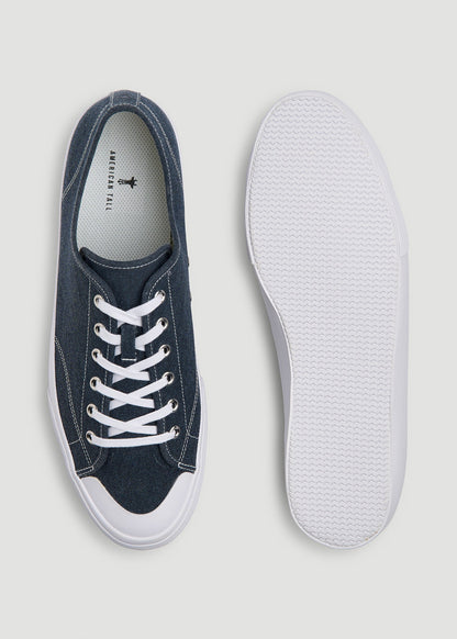 American Tall Men Vulcanized Sneaker for Tall Men in Navy Blue