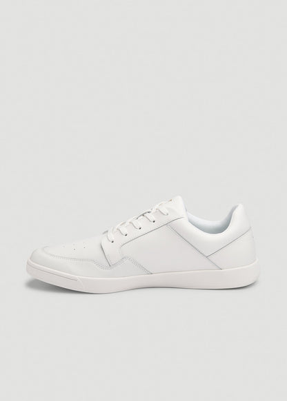 American Tall Men Court Sneaker for Tall Men in White