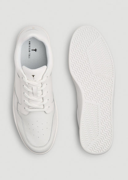 American Tall Men Court Sneaker for Tall Men in White