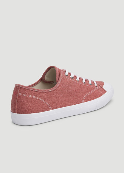 American Tall Men Vulcanized Sneaker for Tall Men in Light Red