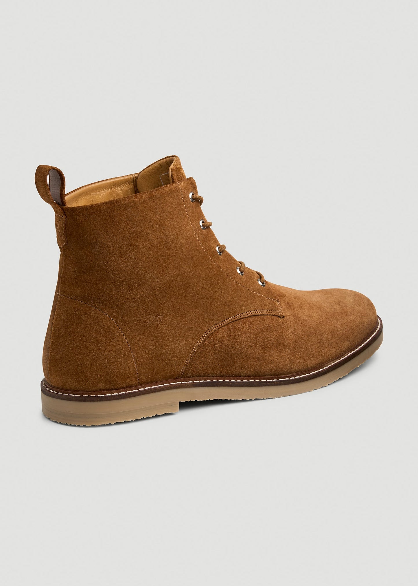 American Tall Men Suede Crepe Sole Boots for Tall Men in Tan