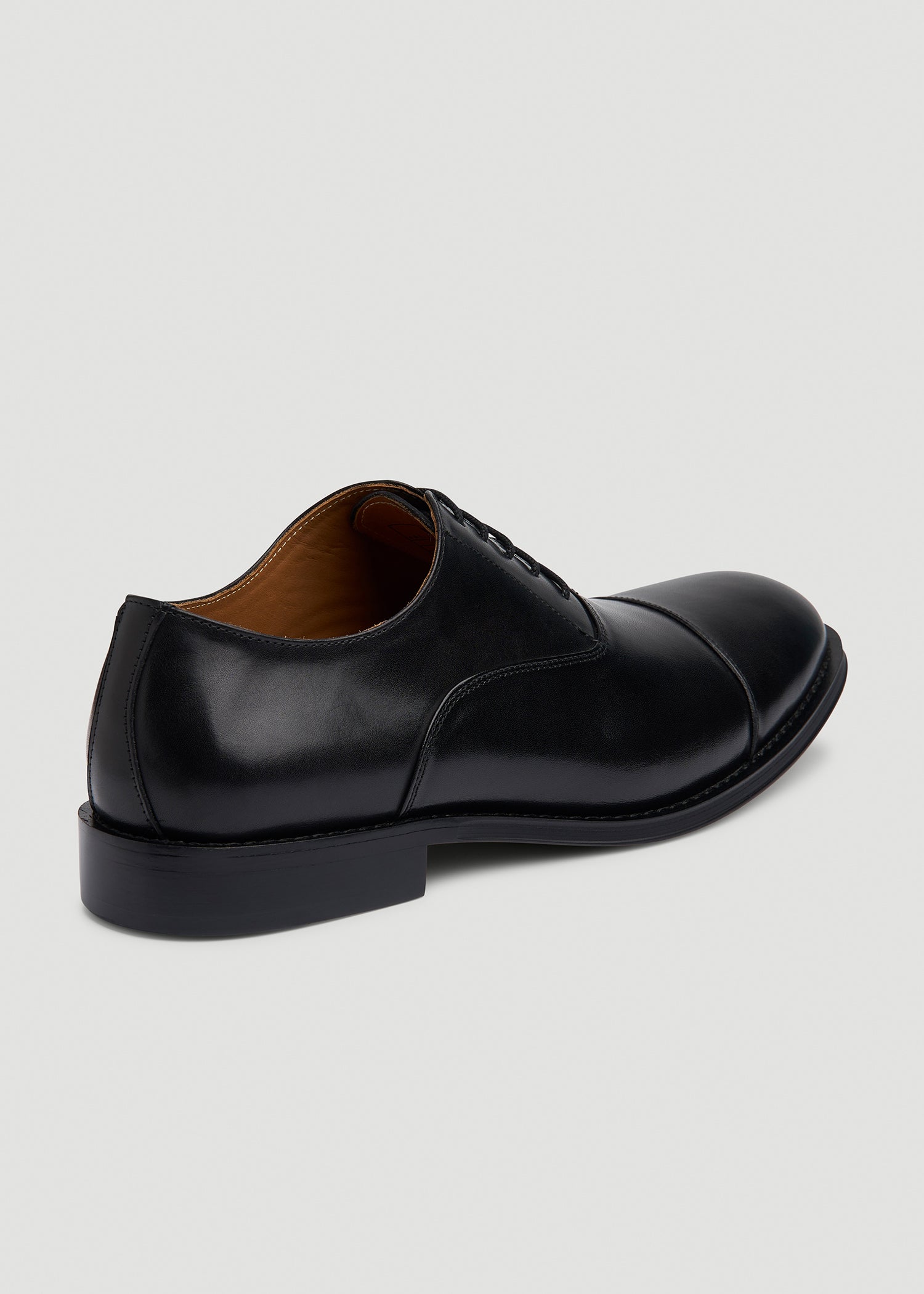 American Tall Men Leather Cap Toe Oxford for Tall Men in Black