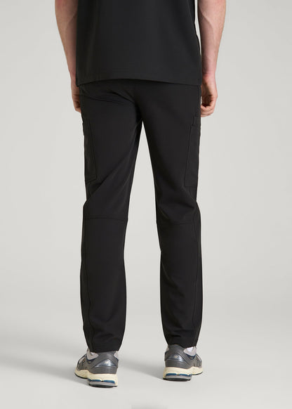 American Tall Men Cargo Scrub Pants for Tall Men in Black