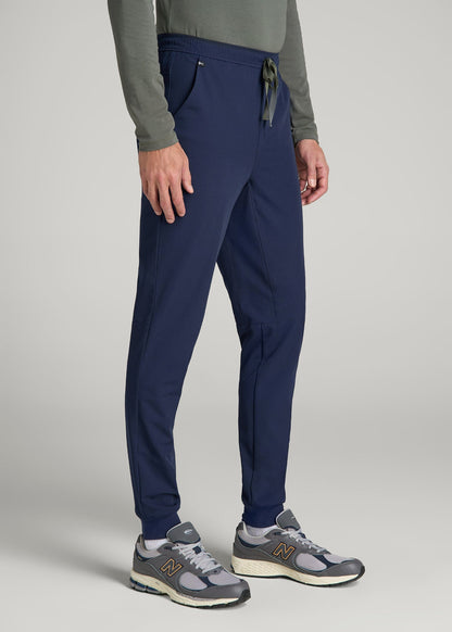American Tall Men Scrub Joggers for Tall Men in Patriot Blue