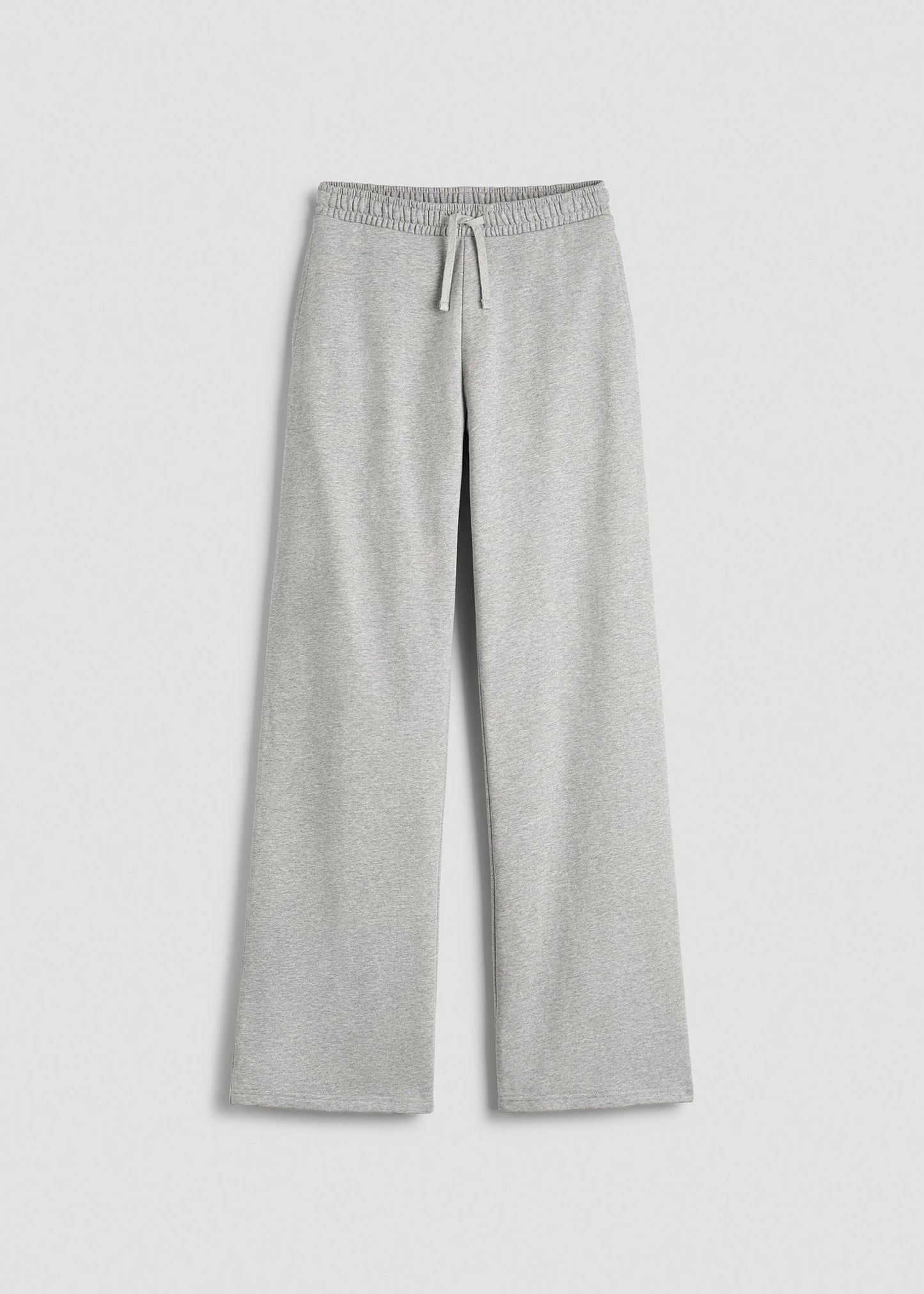 American Tall Women Everyday Terry Midrise Wide Leg Pants for Tall Women in Grey Mix