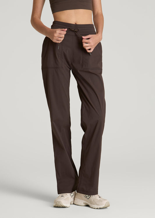 American Tall Women High Rise After Practice Pant for Tall Women in Espresso