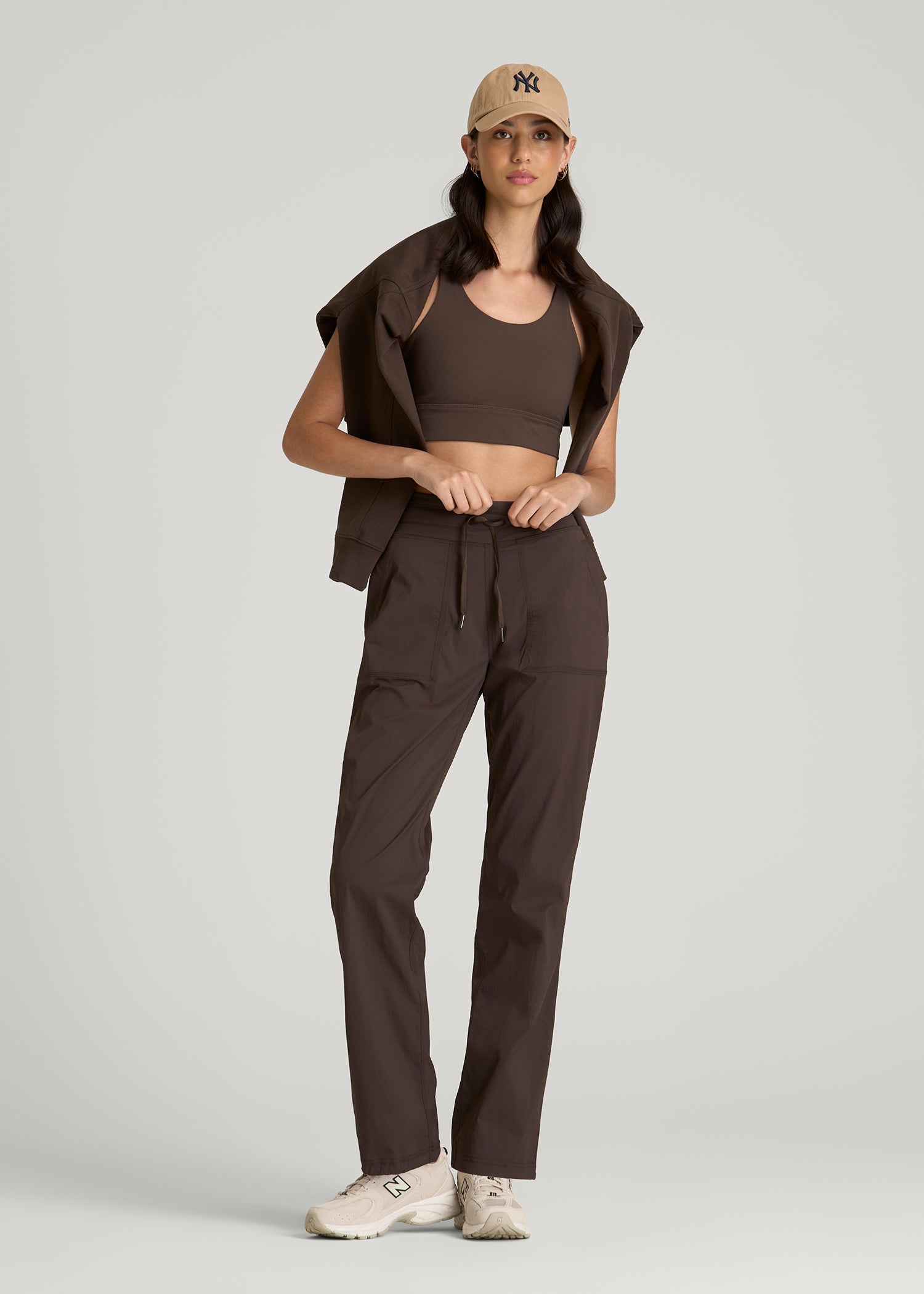 American Tall Women High Rise After Practice Pant for Tall Women in Espresso