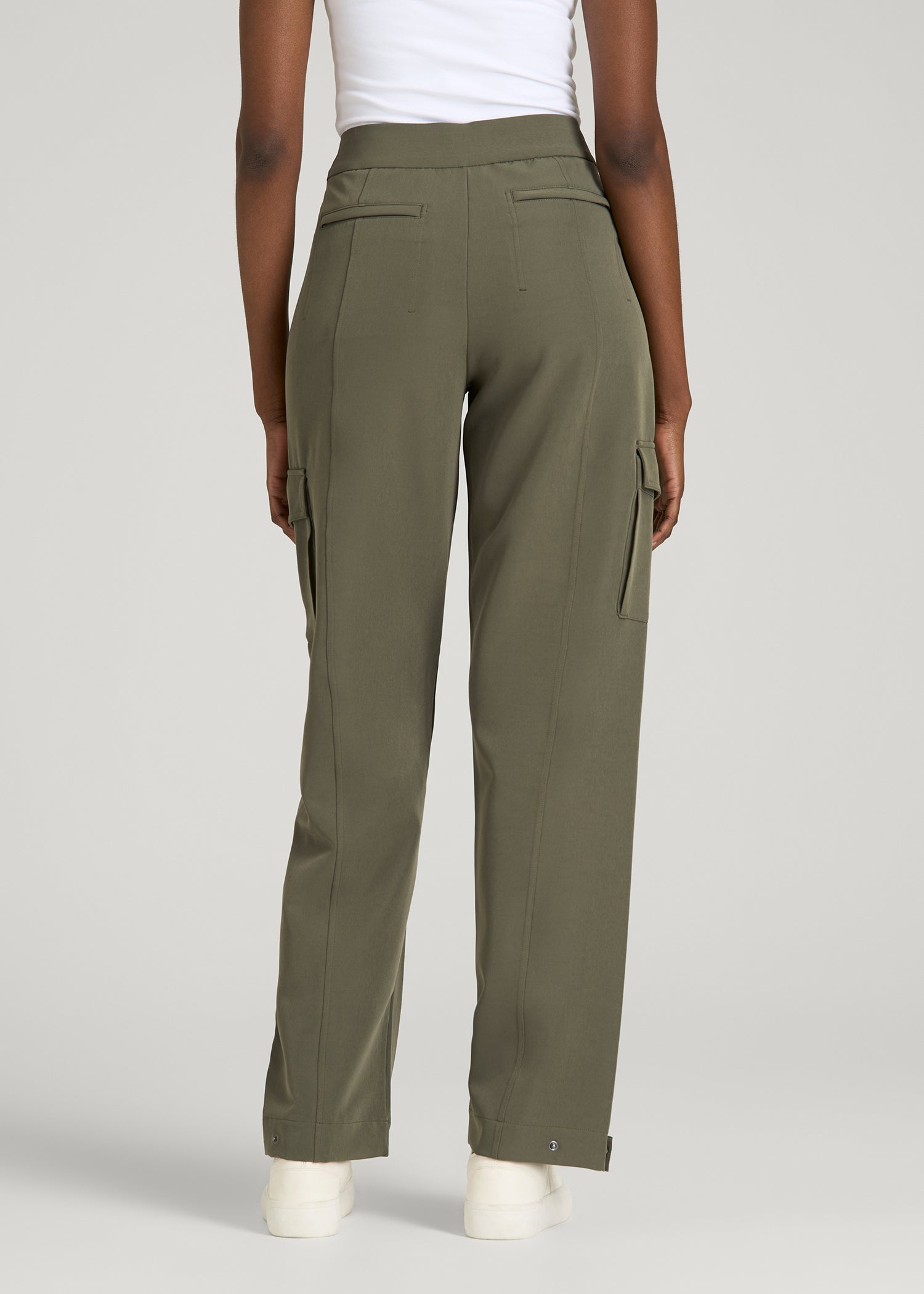 American Tall Women Traveler Cargo Pant for Tall Women in Olive