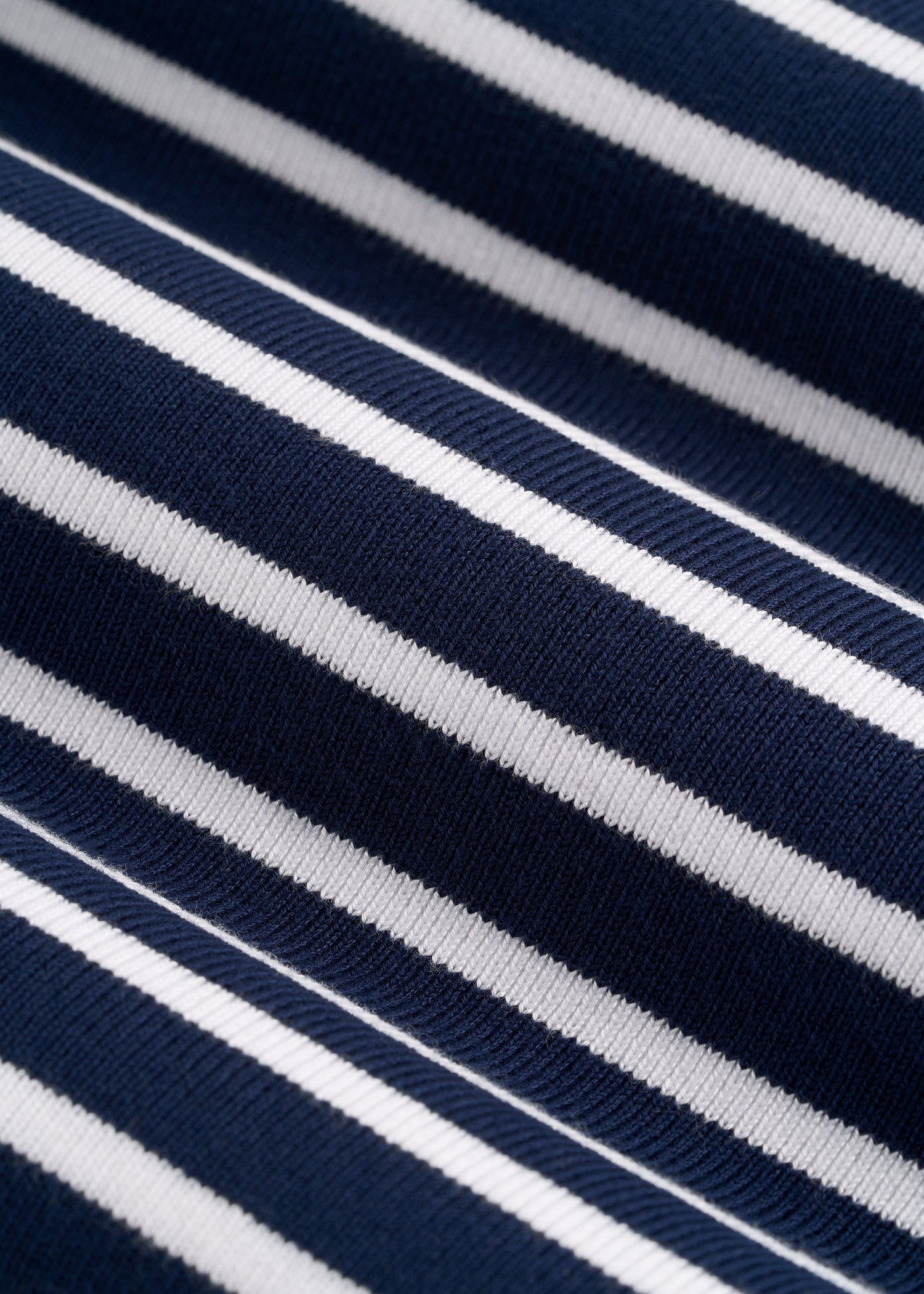 American Tall Women Cropped Knit Tee for Tall Women in Bold Navy Stripe