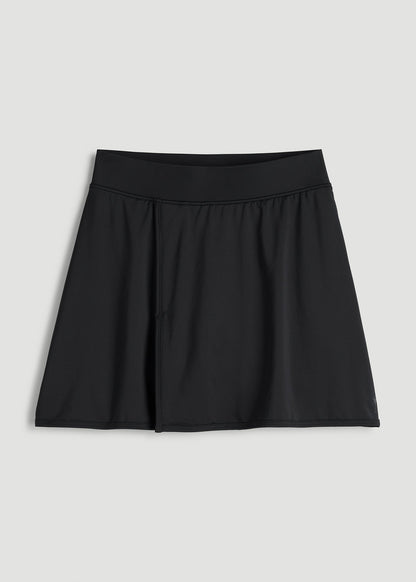 American Tall Women Wrap Skort for Tall Women in Black