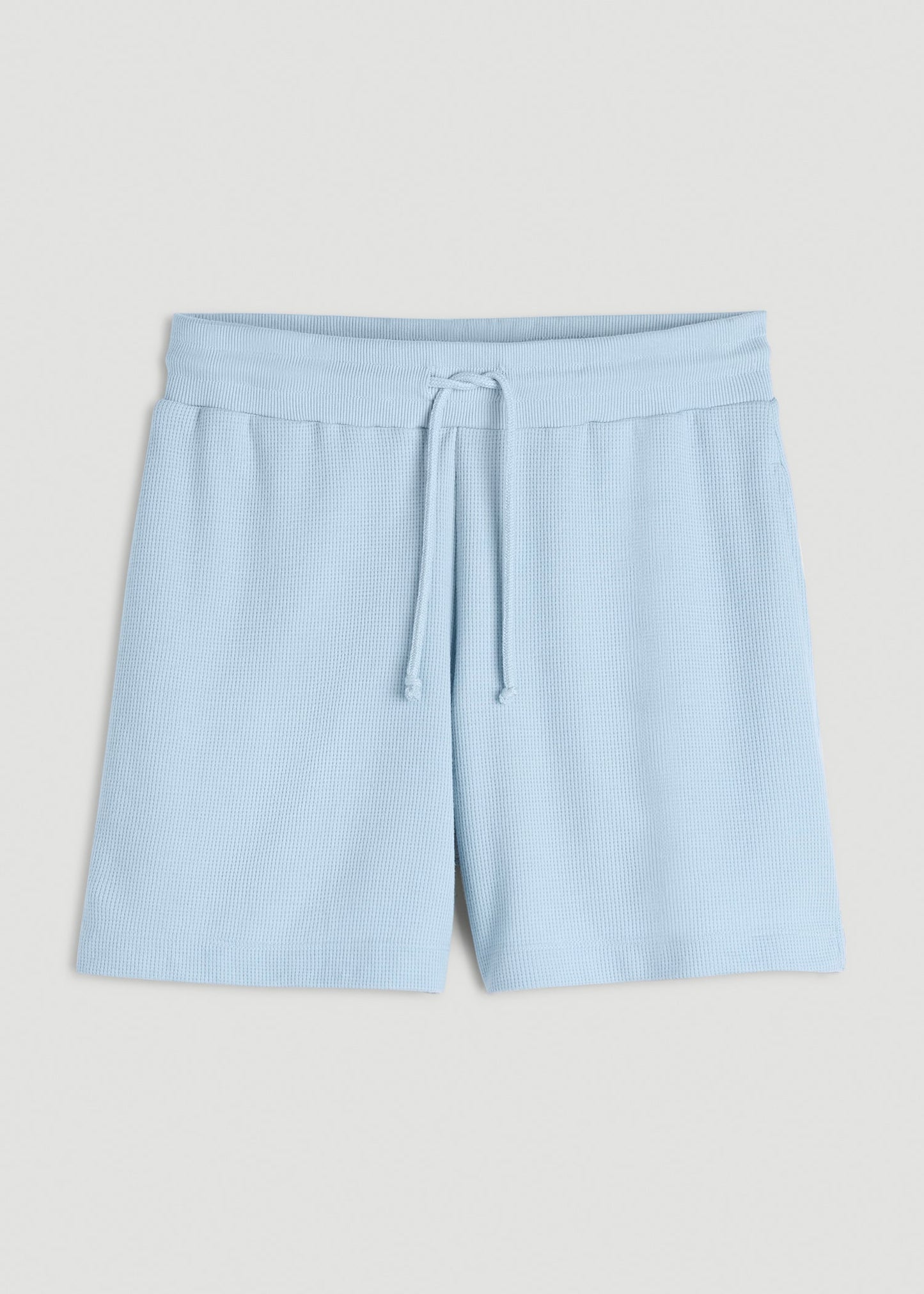 American Tall Women Waffle Sleep Shorts for Tall Women in Ice Blue