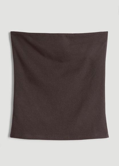 American Tall Women Cotton Blend Tube Top for Tall Women in Espresso