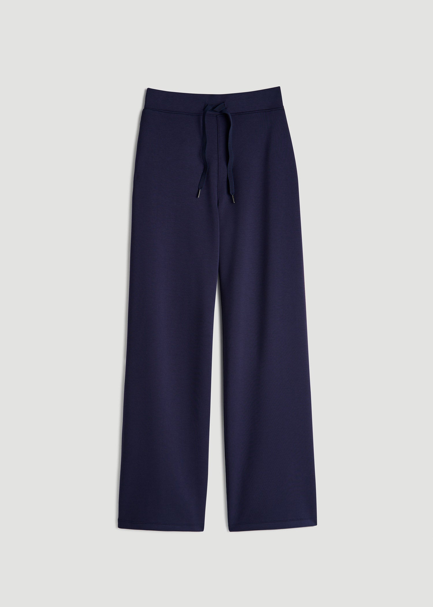 American Tall Women Pull-On Tie Waist Wide Leg Pants for Tall Women in Navy