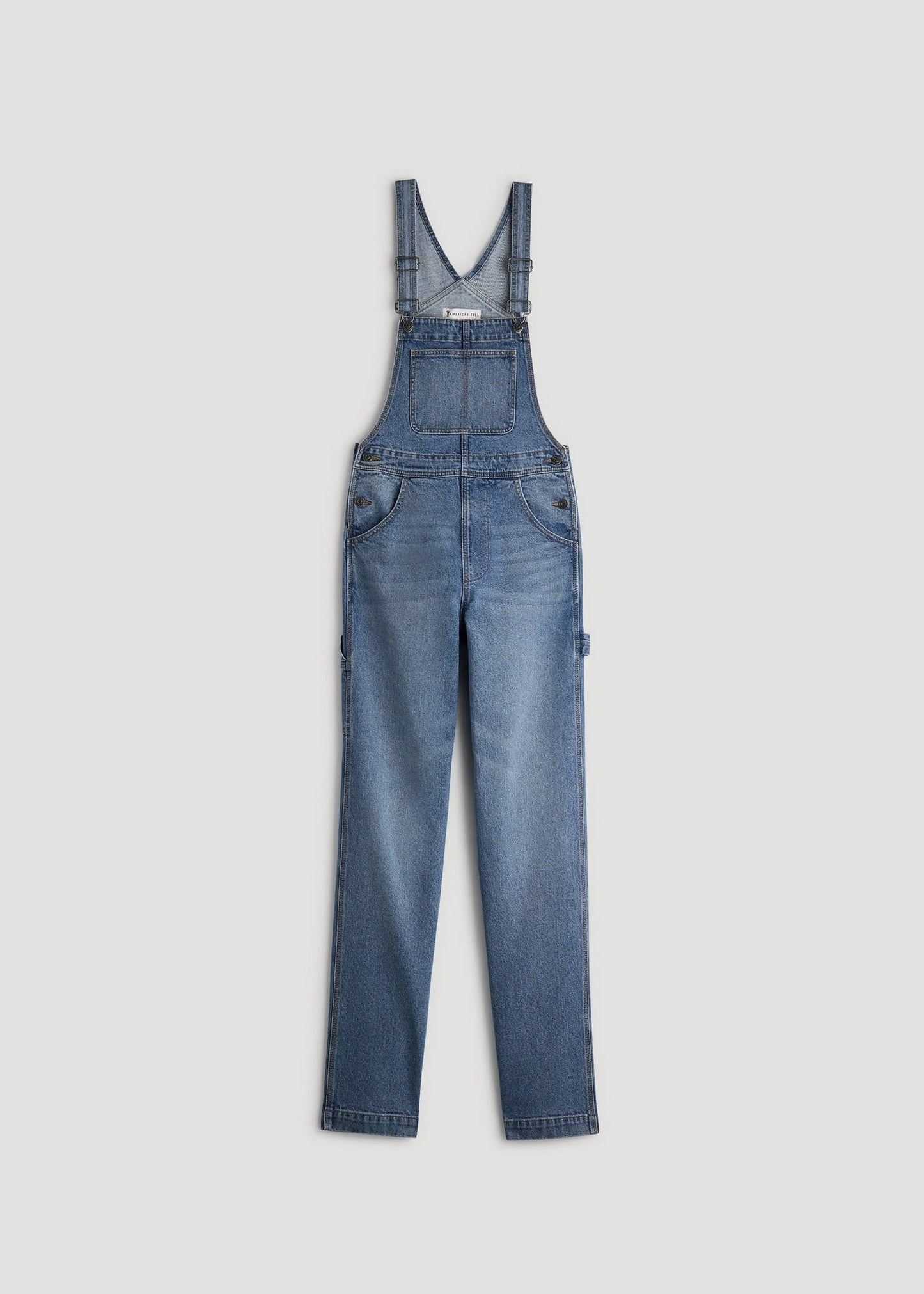 American Tall Women Denim Overalls for Tall Women in Malibu Blue
