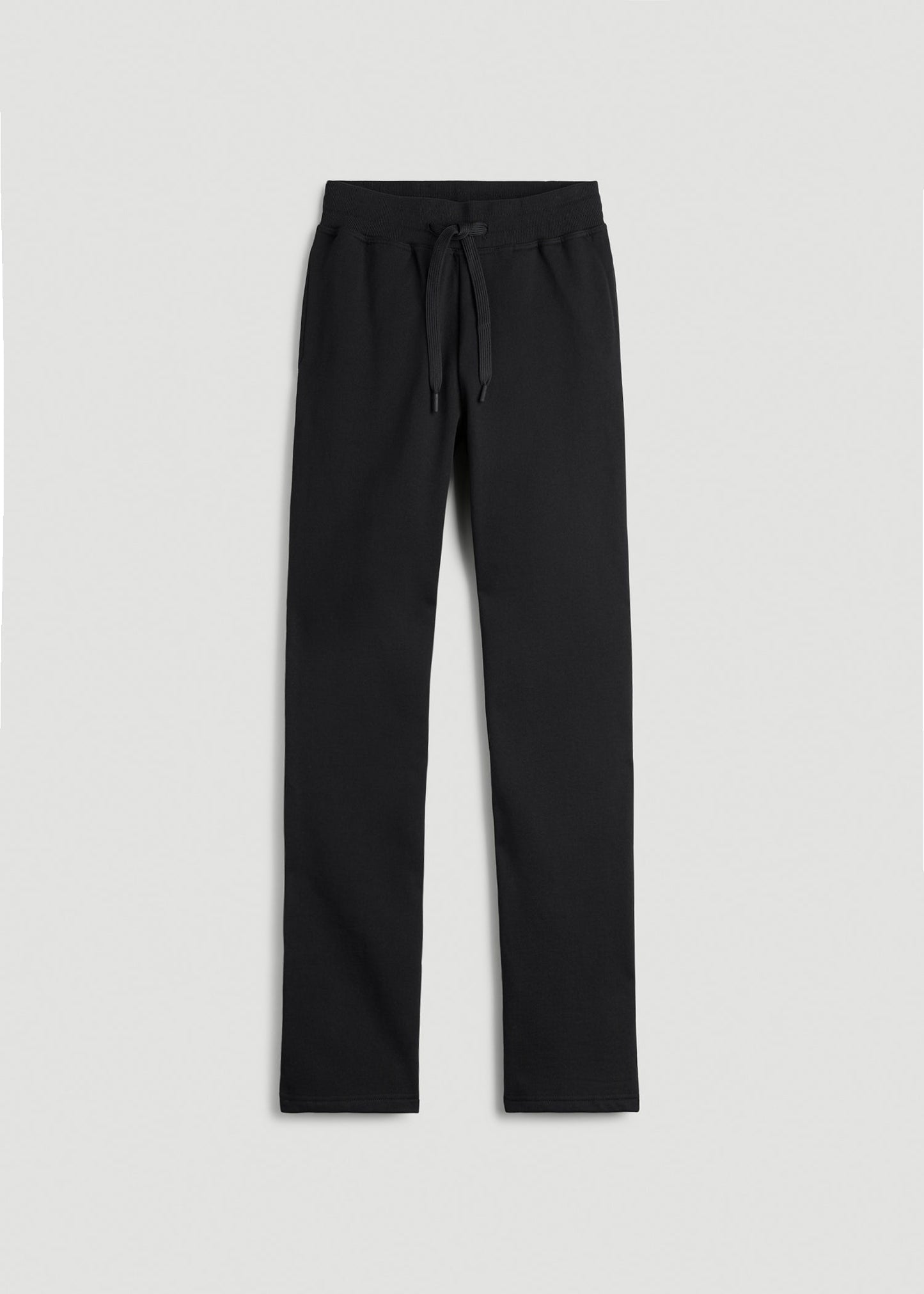 American Tall Women Wearever Fleece Open-Bottom Sweatpants for Tall Women in Black