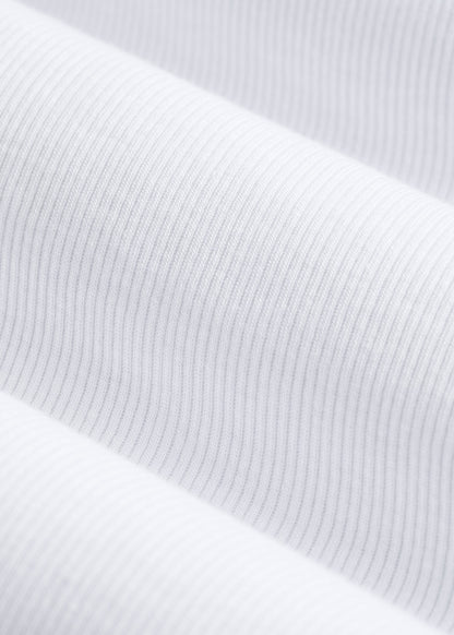 American Tall Women FITTED Ribbed Long Sleeve Tee for Tall Women in White