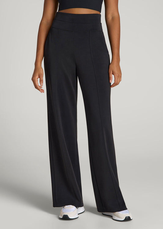 American Tall Women Soft Motion Wide Leg Ultra High Rise Pant for Tall Women in Black