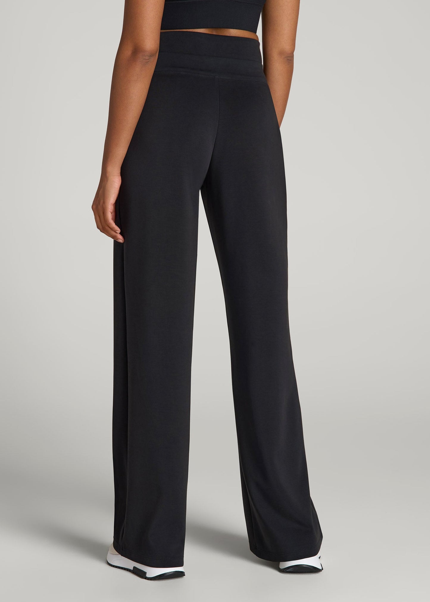 American Tall Women Soft Motion Wide Leg Ultra High Rise Pant for Tall Women in Black