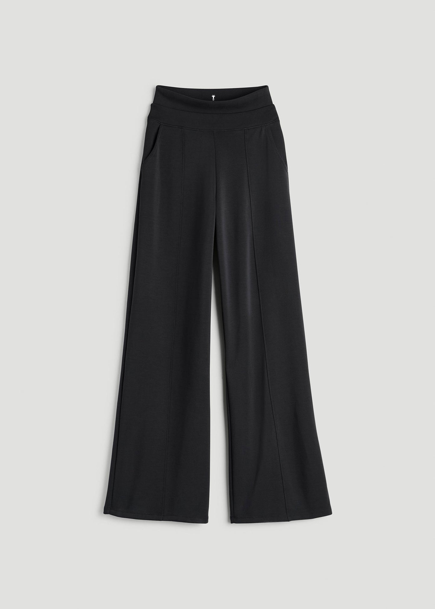American Tall Women Soft Motion Wide Leg Ultra High Rise Pant for Tall Women in Black