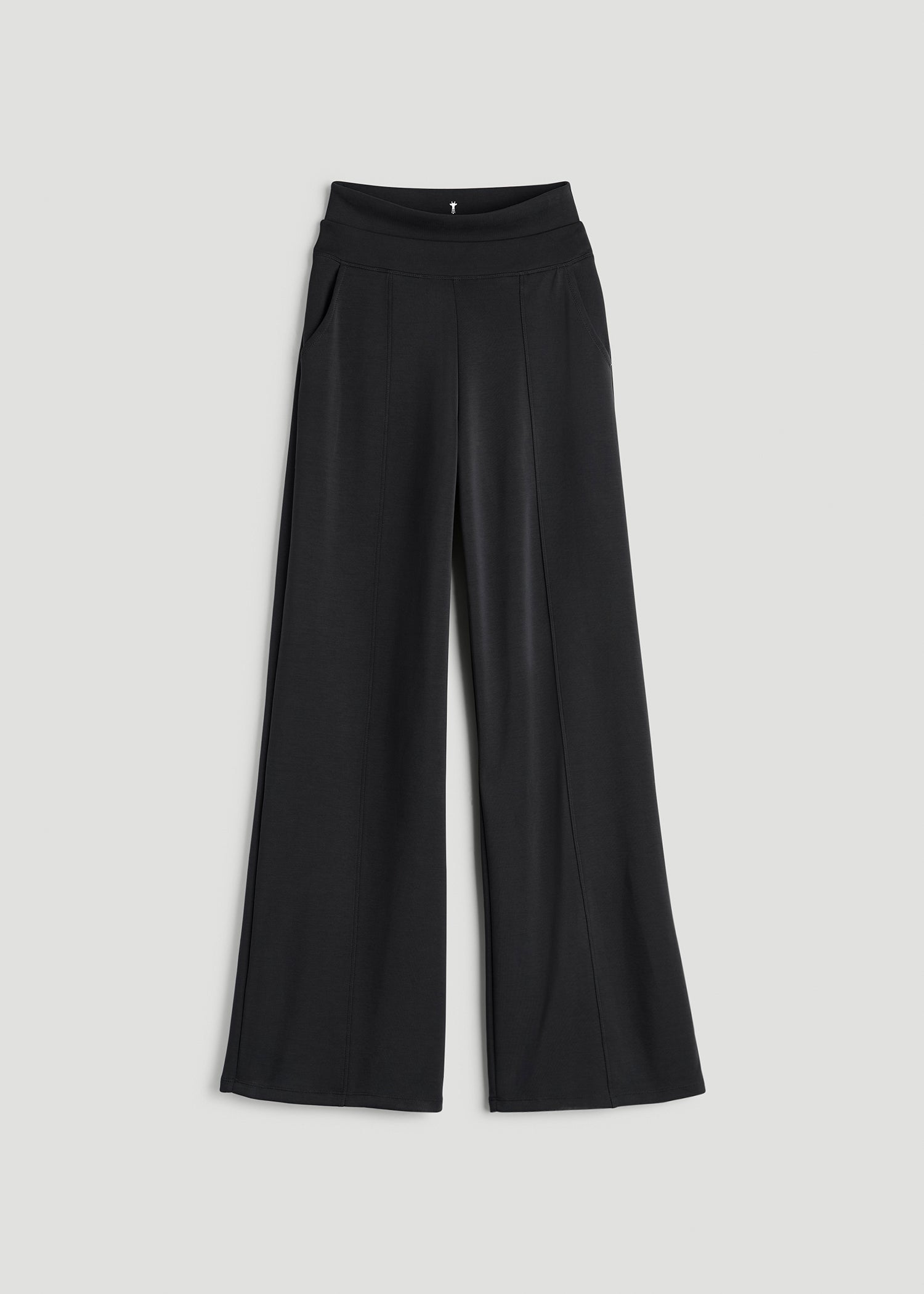 American Tall Women Soft Motion Wide Leg Ultra High Rise Pant for Tall Women in Black
