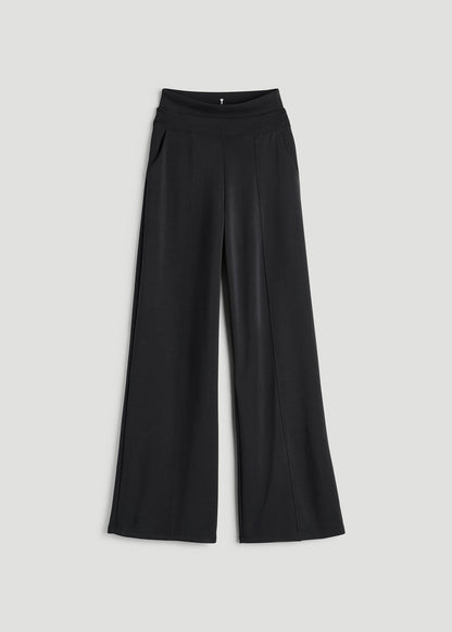 American Tall Women Soft Motion Wide Leg Ultra High Rise Pant for Tall Women in Black