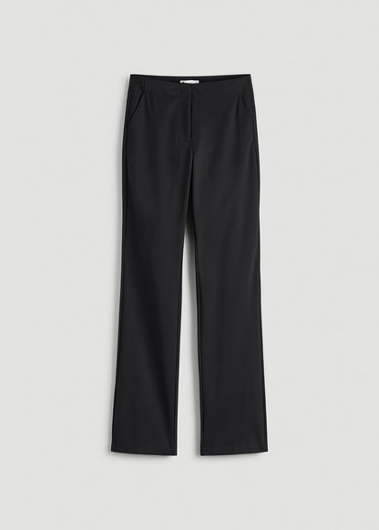 American Tall Women Freedom Flex Slim Straight Leg Dress Pants for Tall Women in Black