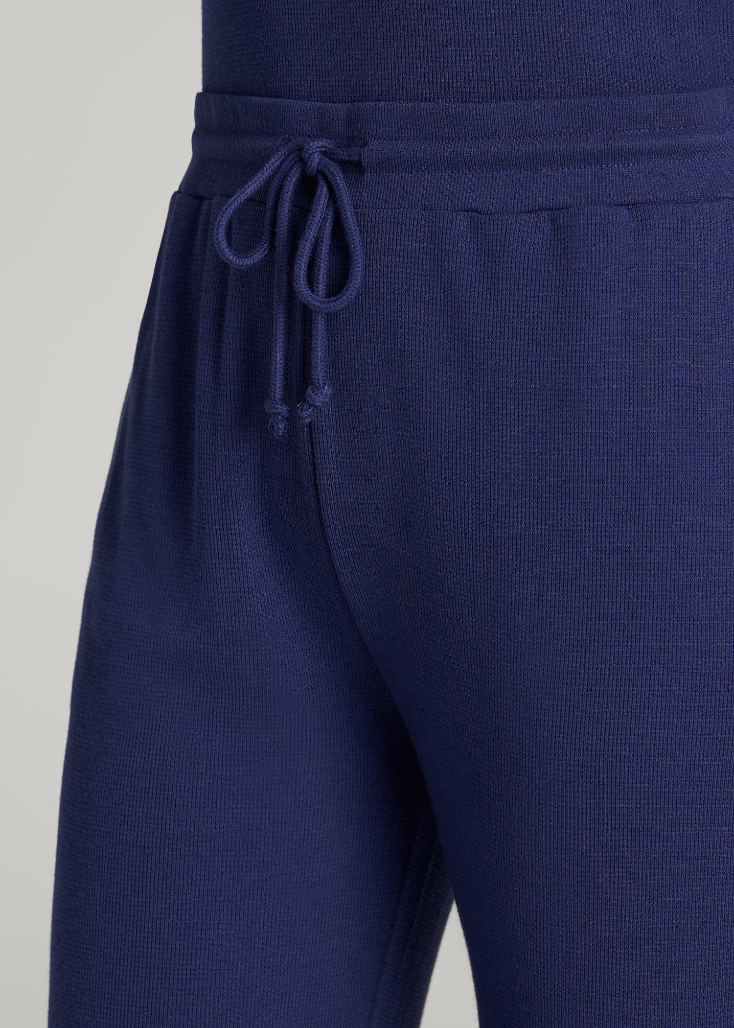American Tall Women Open-Bottom Waffle Lounge Pants for Tall Women in Midnight Blue