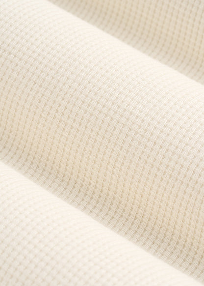American Tall Women Open-Bottom Waffle Lounge Pants for Tall Women in White Alyssum