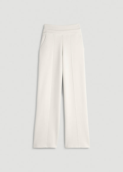 American Tall Women Soft Motion Wide Leg Ultra High Rise Pant for Tall Women in Pearl