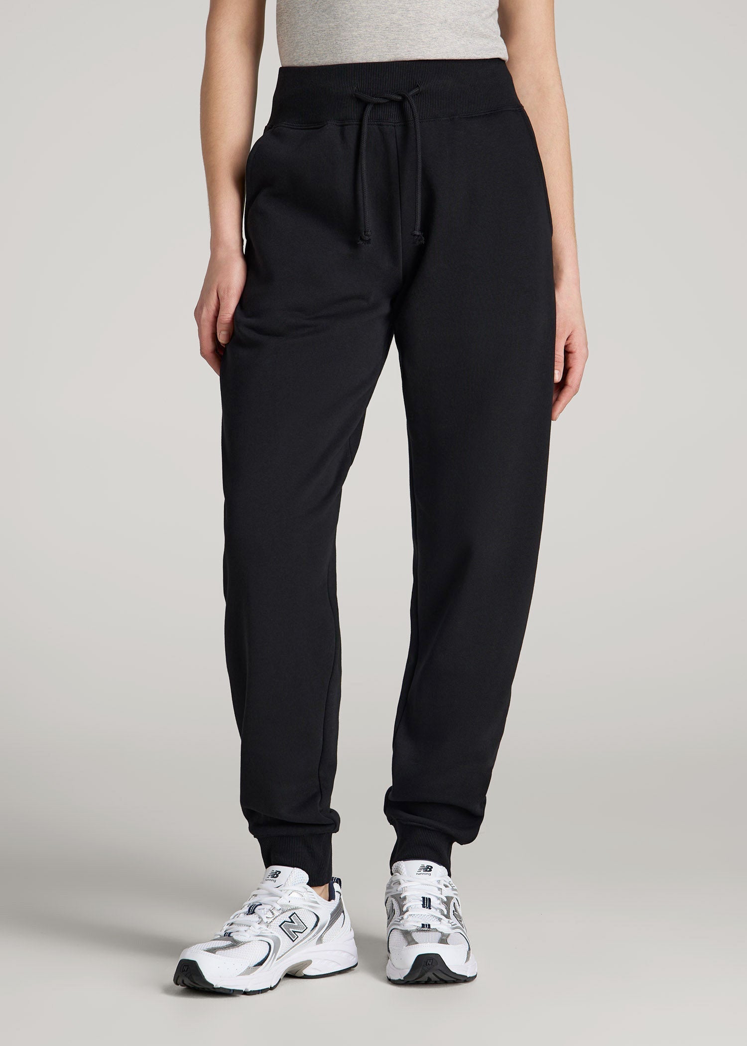 American Tall Women A.T. Basics Athletic Joggers for Tall Women in Black
