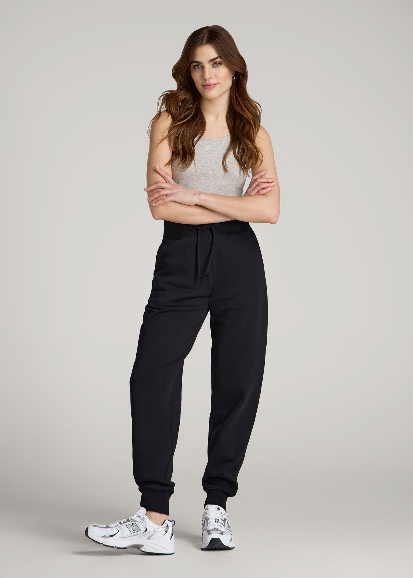American Tall Women A.T. Basics Athletic Joggers for Tall Women in Black