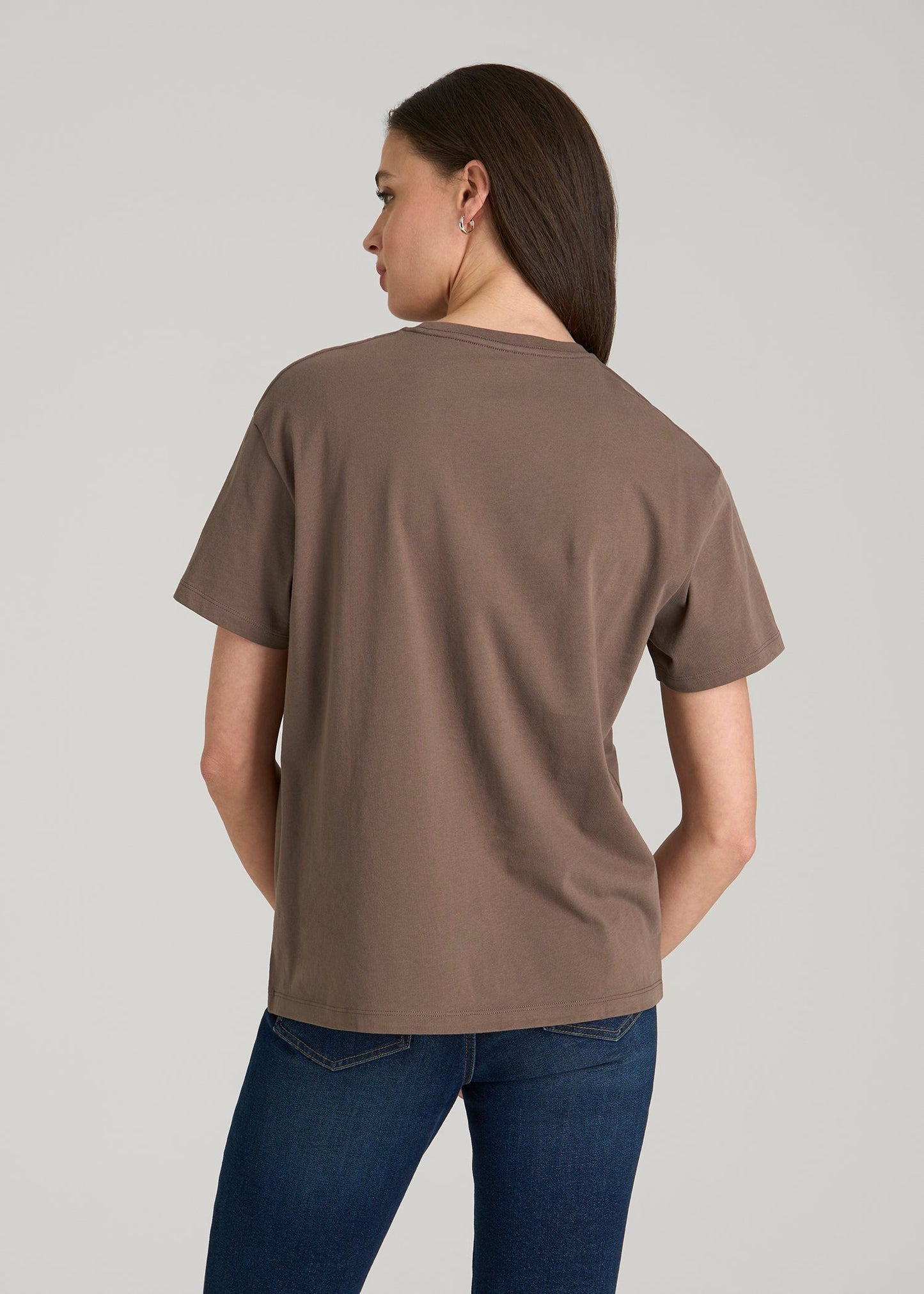 American Tall Women Equestrian Graphic Tee for Tall Women in Brown