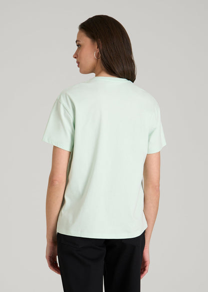American Tall Women Equestrian Graphic Tee for Tall Women in Blue