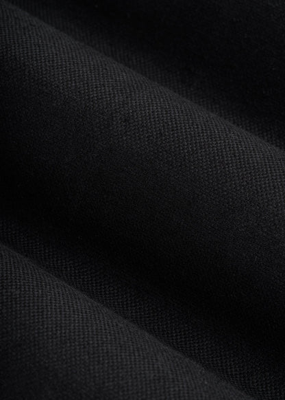 American Tall Women Stretch Cotton Linen Blend Pleated Shorts for Tall Women in Black