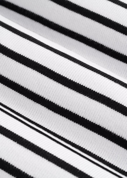 American Tall Women Sleeveless Knit Top for Tall Women in Bold Black Stripe