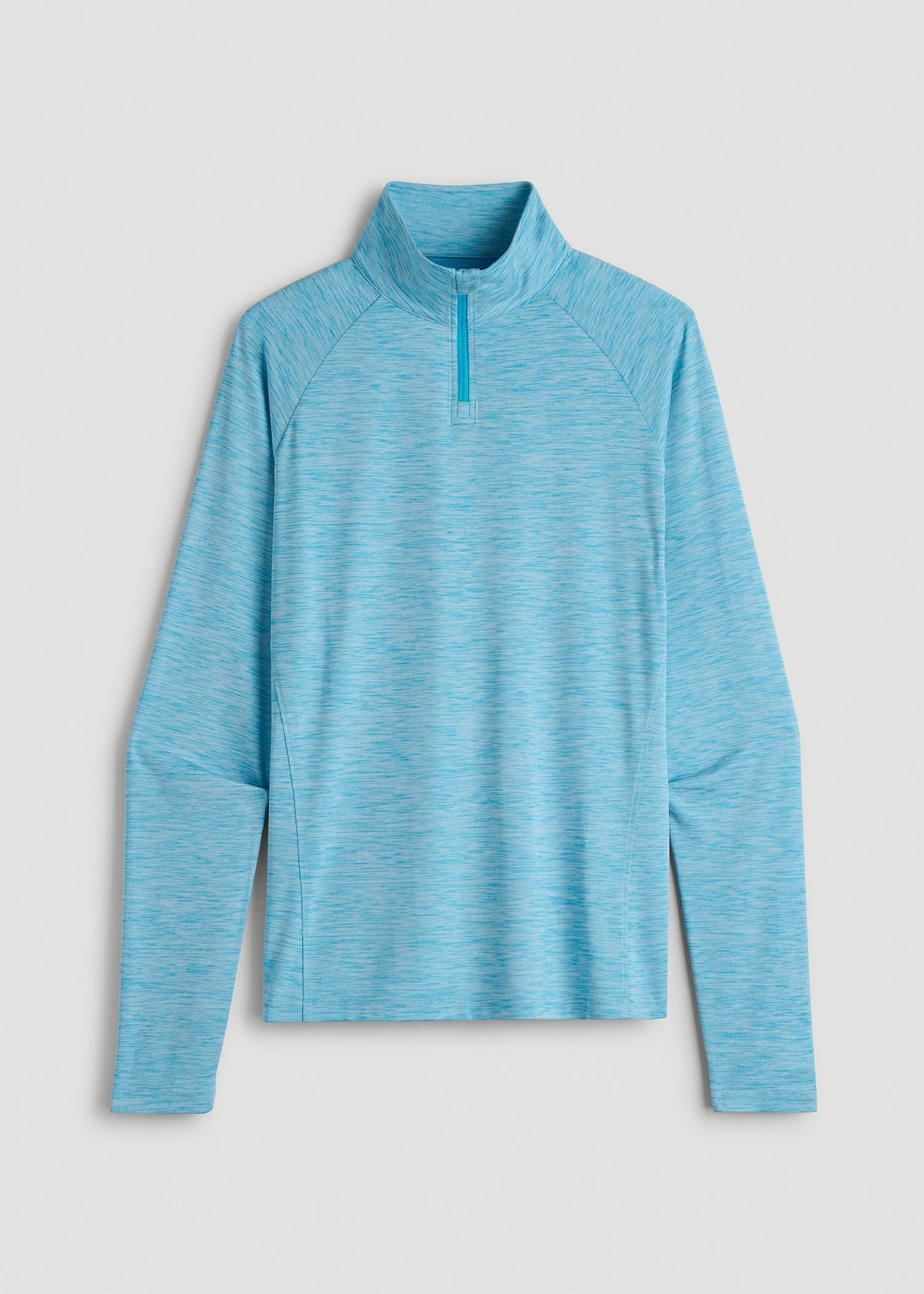American Tall Women Long Sleeve Quarter-Zip Pullover for Tall Women in Spring Blue Mix