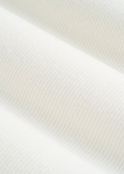 American Tall Women Long Sleeve Ribbed Crewneck Henley Shirt for Tall Women in Cream