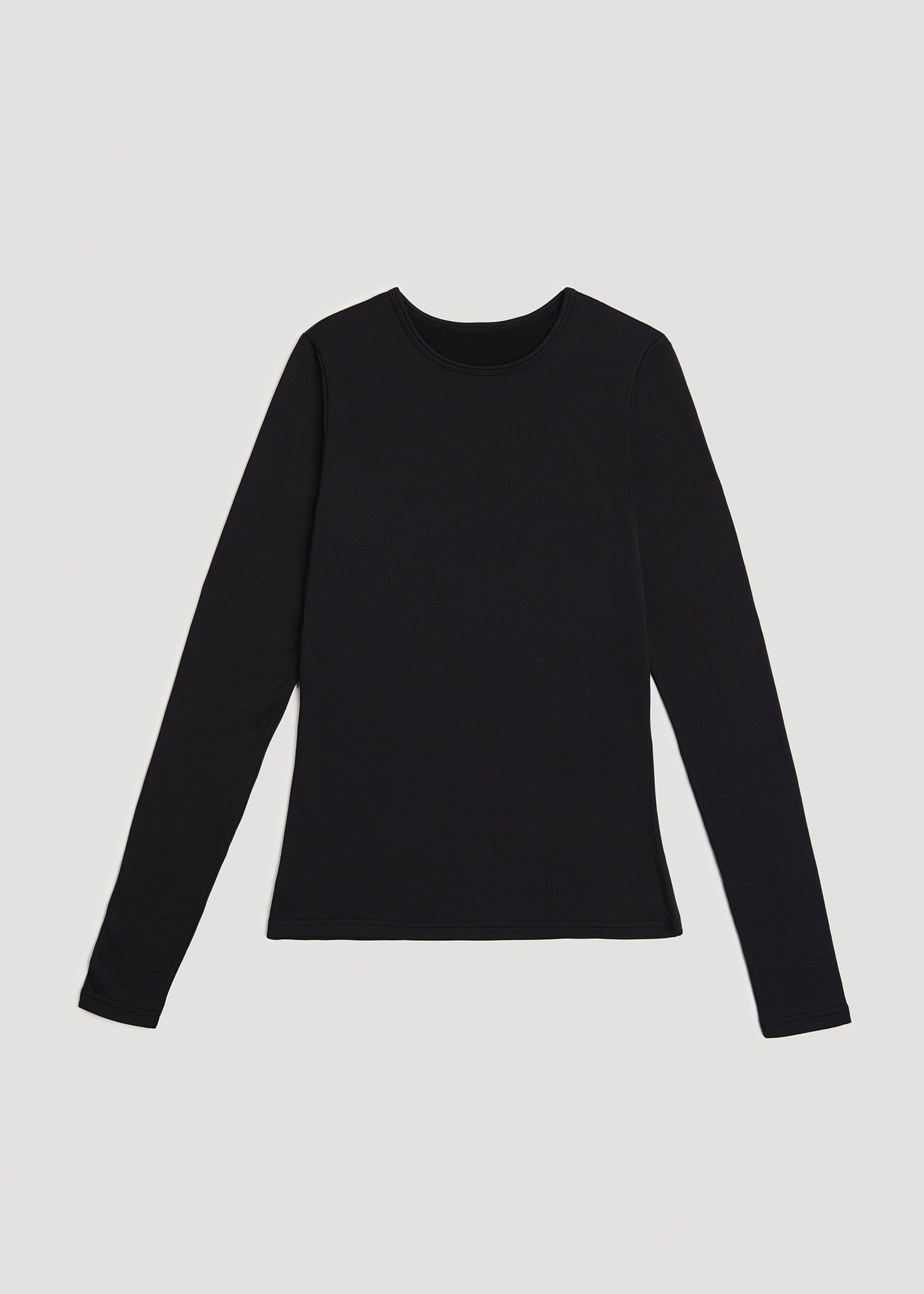 American Tall Women Base Layer Long Sleeve Shirt for Tall Women in Black