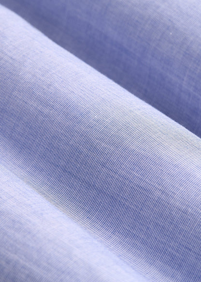 American Tall Women|Men Regular Fit Dress Shirt for Tall Women in Chambray Blue
