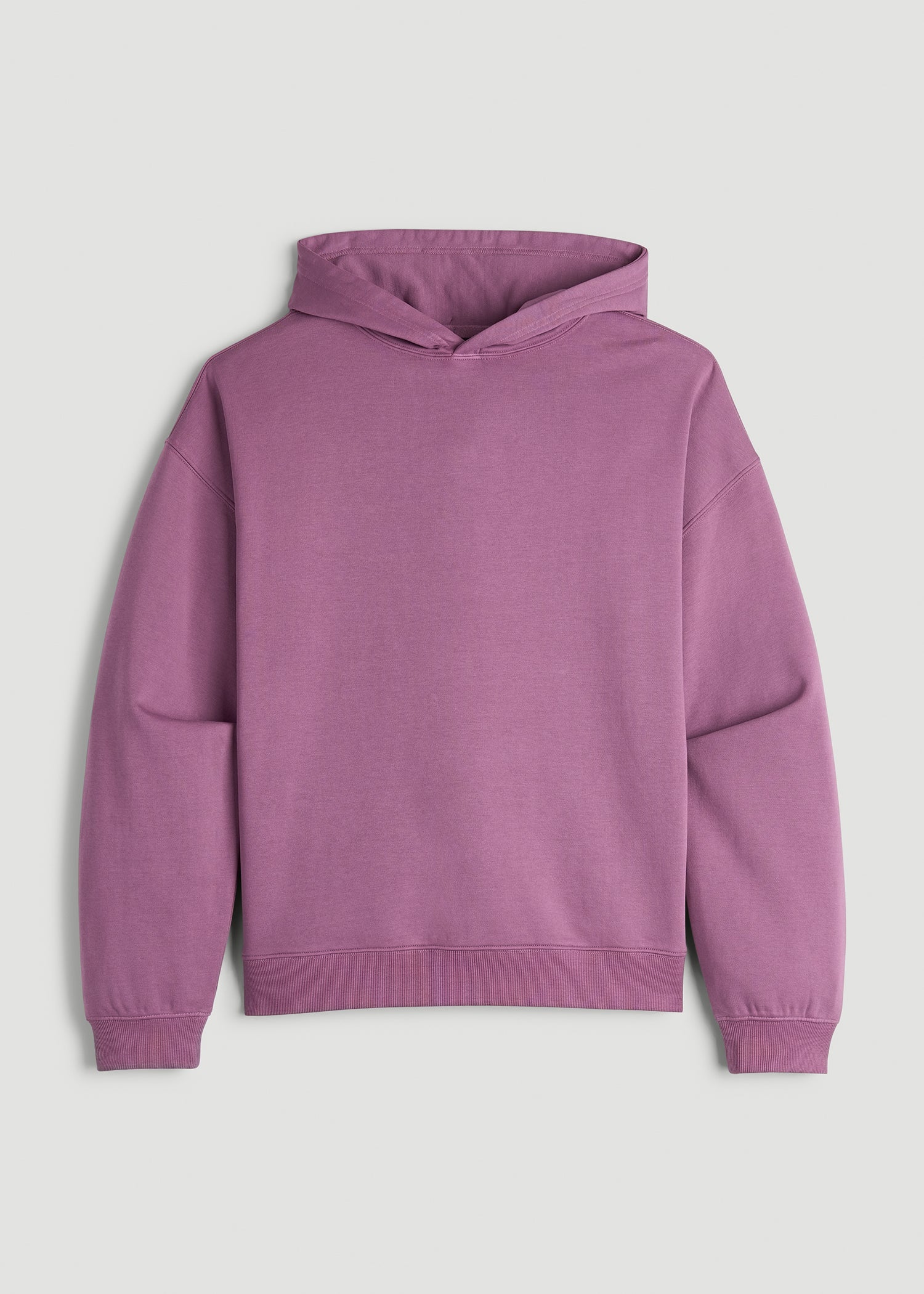 American Tall Women Garment Dyed Hoodie for Tall Women in Argyle Purple