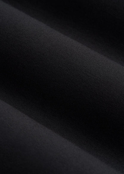 American Tall Women Soft Flex Ponte Cropped Hoodie for Tall Women in Black