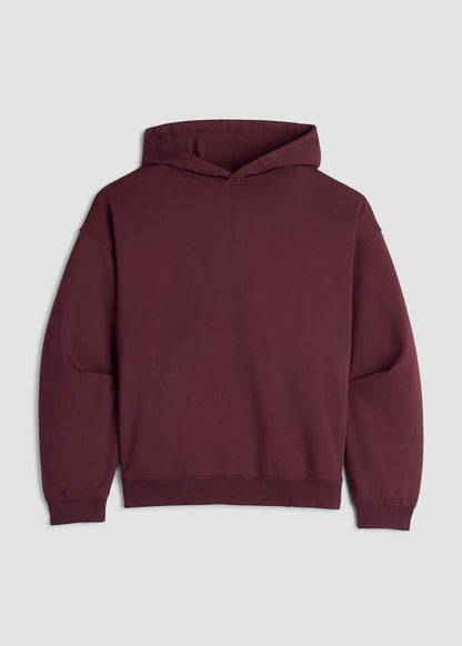 American Tall Women Garment Dyed Hoodie for Tall Women in Tawny Port