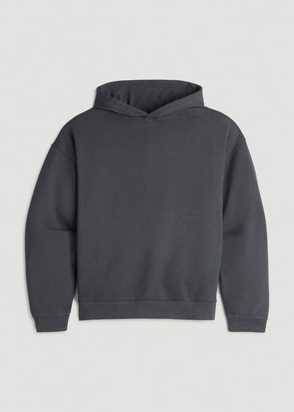American Tall Women Garment Dyed Hoodie for Tall Women in Charcoal Rinse