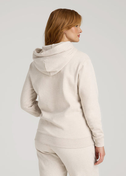 American Tall Women Wearever Fleece Relaxed Fit Hoodie for Tall Women in Oatmeal Mix