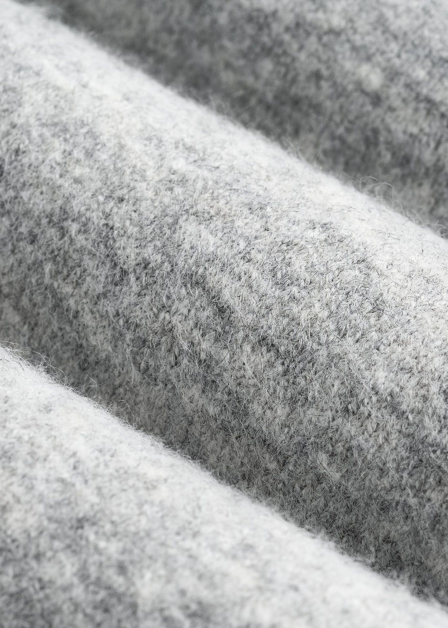 American Tall Women Relaxed Crewneck Wool Blend Sweater for Tall Women in Grey Mix