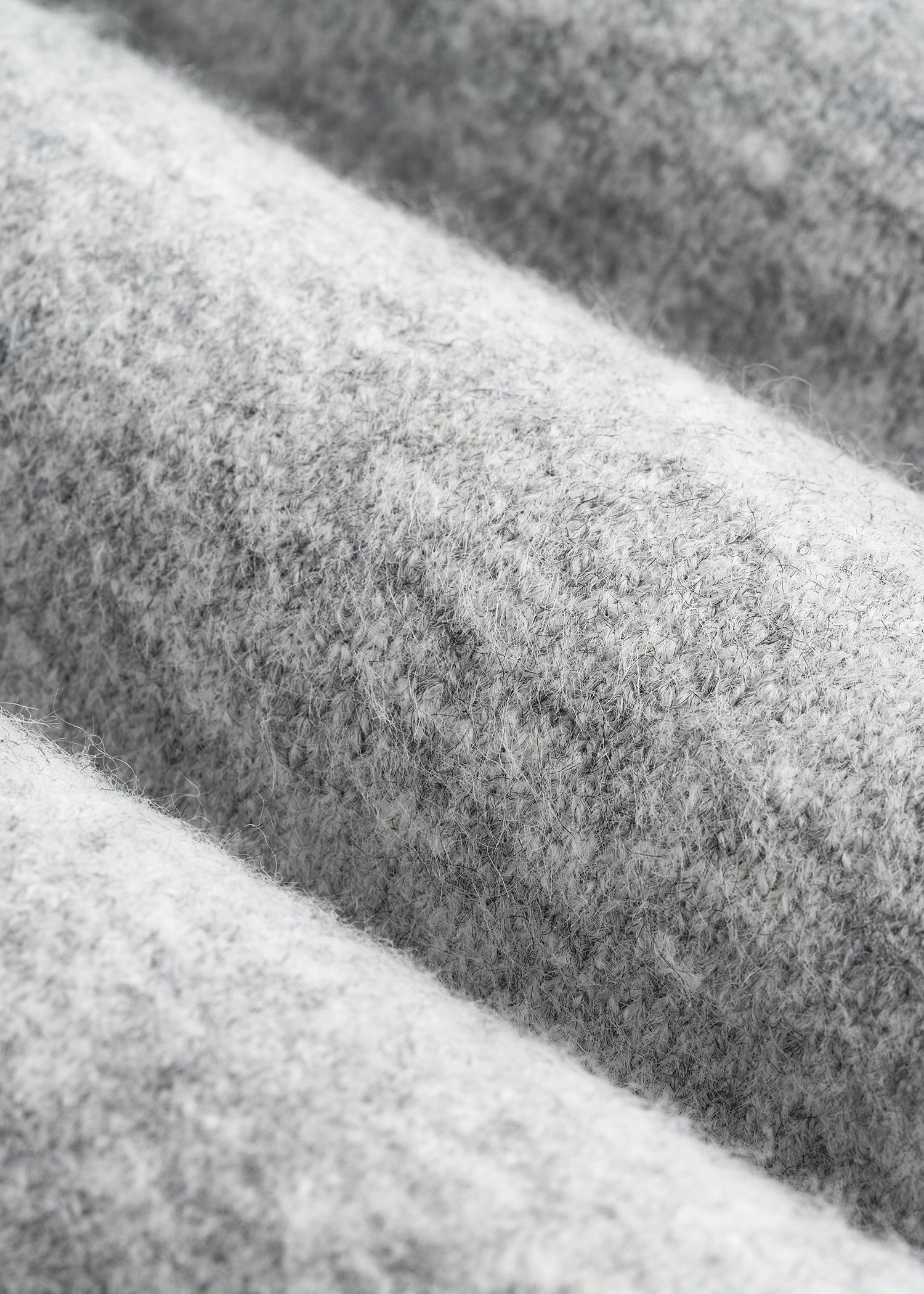 American Tall Women Relaxed Crewneck Wool Blend Sweater for Tall Women in Grey Mix