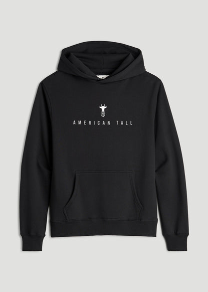 American Tall Women Logo Hoodie for Tall Women in Black