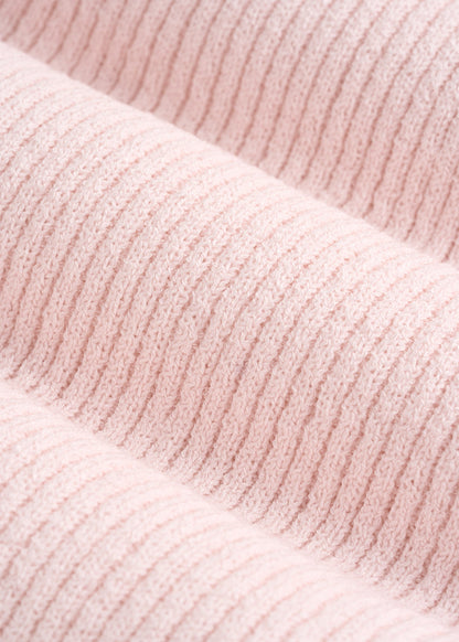 American Tall Women Boucle Knit Cardigan for Tall Women in Barely Pink