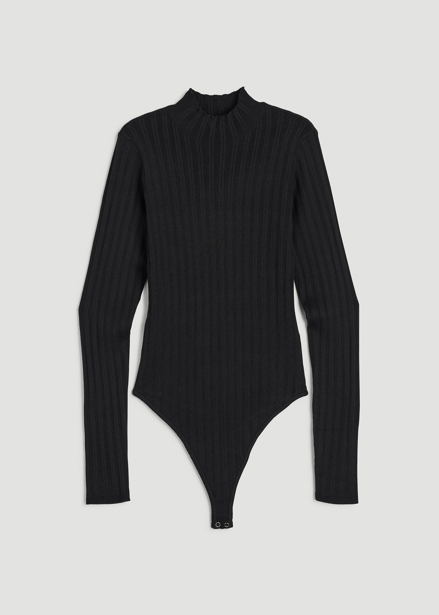 American Tall Women Mock Neck Sweater Bodysuit for Tall Women in Black