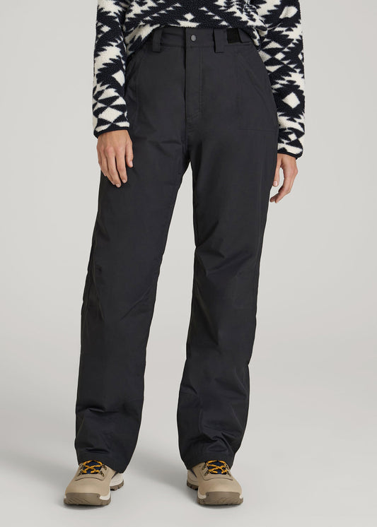 American Tall Women Snow Pants for Tall Women in Black